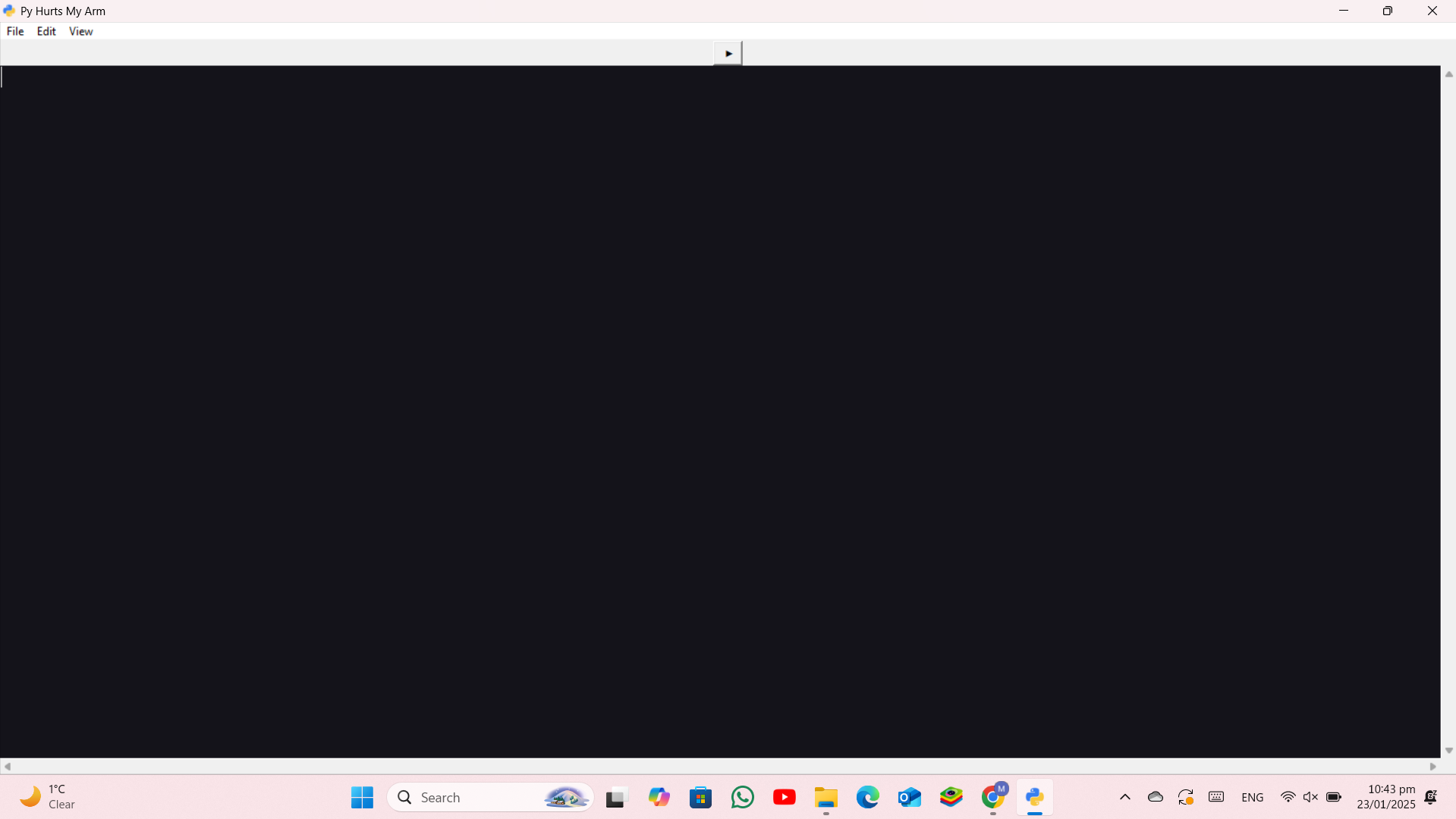 Py-Hurts-My-Arm Lightweight Python Code Editor UI